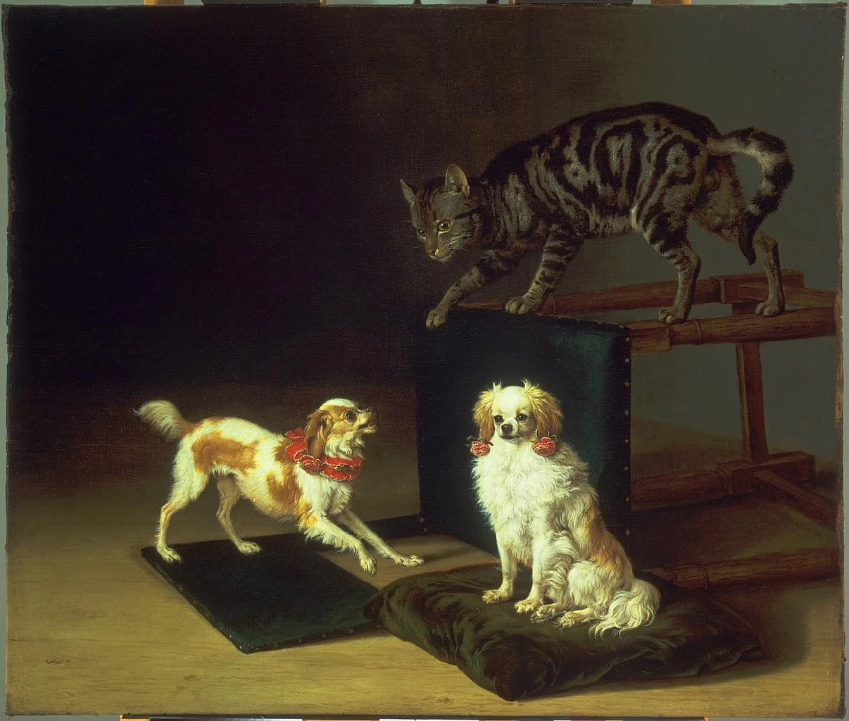 Gatto che gioca con due cani - Philadelphia Museum of Art